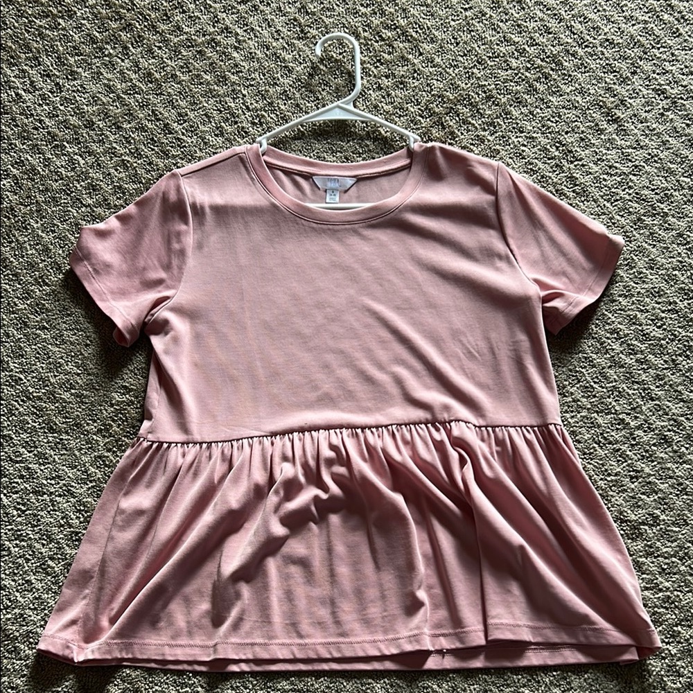 Pink Peplum Top